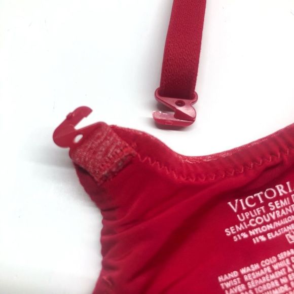 Victoria’s Secret Red Uplift Semi Demi Bra 32D - Picture 12 of 16